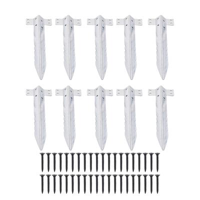 10er-Pack Kleine Schwellenhalter Verzinkter Stahl Gartenholzschwellenhalter für Hochbeete