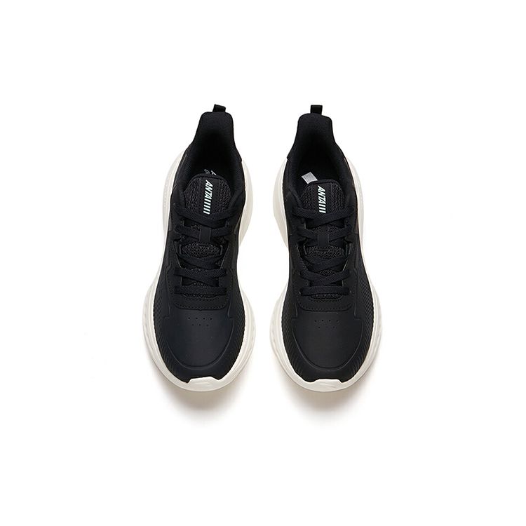 Anta Comfortable Shock Absorbing Non-Slip Wear-Resistant Breathable Lightweight Low-Top Running Shoes Men Sneaker Black White 112135568-5