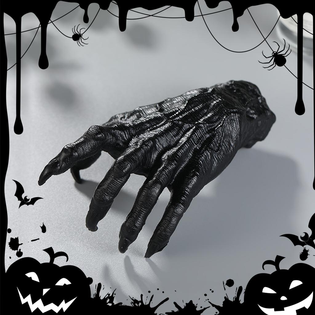 1 Set Halloween Resin Craft Demon Claw Hook Creative Ghost Hand for Parties Haunted House Prop and Jewelry Hanger