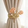 1PC Simple Spring Coil Flower Curtain Tiebacks Metal Decorative Window Curtain Buckles Elegant Curtain Holdback Home Decor