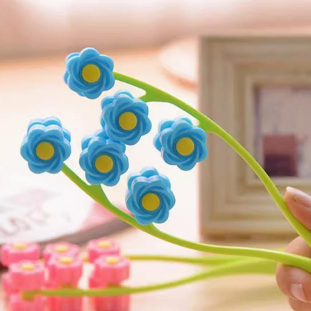 Flower Shape Facial Massage Roller Double Clips Portable Jaw Massager Shaped Face Roller for Skin Tightening and Sculpting