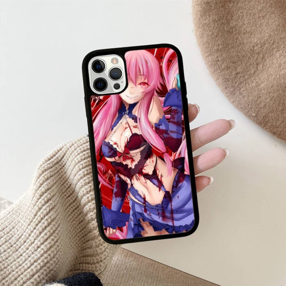 Anime Future Diary Phone Case For Iphone 11 12 13 14 15 Pro Max 17 16 Plus Hard PC+TPU Back Cover