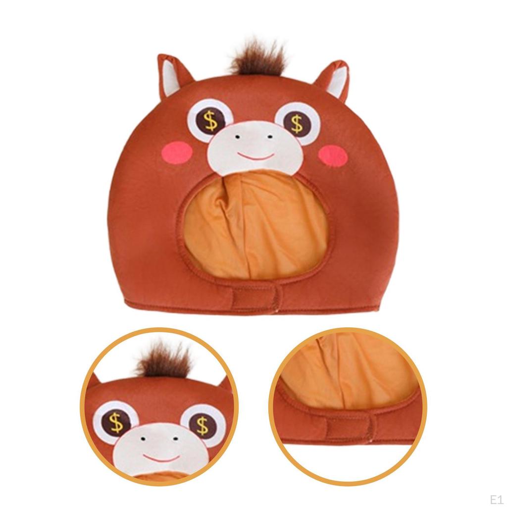 Horse Hat Cosplay Funny Costume Accessory with Soft Lightweight Design Suitable for Children Adults