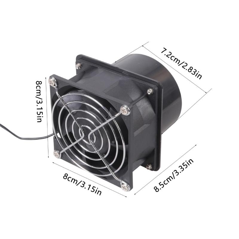 8cm 12V 0.9A Odvětrávací ventilátor Tichý potrubní extraktor Ventilátor pro ventilaci odvětrávaného vzduchu Ventilátor pro ložnici koupelnu