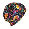 Mexican Floral Boho Pattern Skull Cap Unisex Hip Hop Beanie Hat