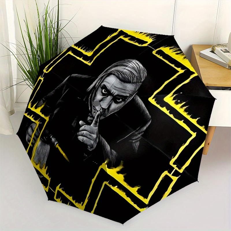 1 pz Rammstein Ombrello Pieghevole Portatile con Apertura/Chiusura Automatica per Donne e Uomini, Parasole Compatto, Accessorio da Esterno, Telaio Resistente yy250809174