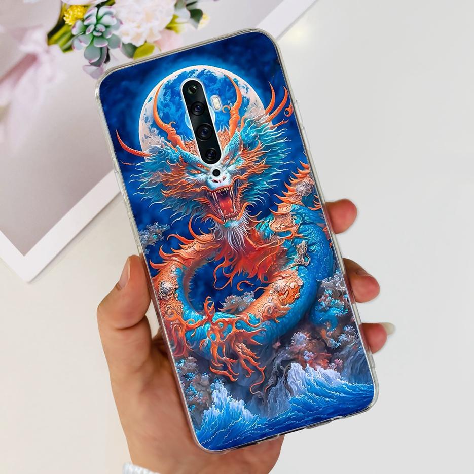 For Oppo Reno 2 2F 2Z Case Luxury Painted Cover Clear Silicone Phone Case For Oppo Reno2 F Reno 2Z Reno2 Reno2F Reno2Z Soft Bags