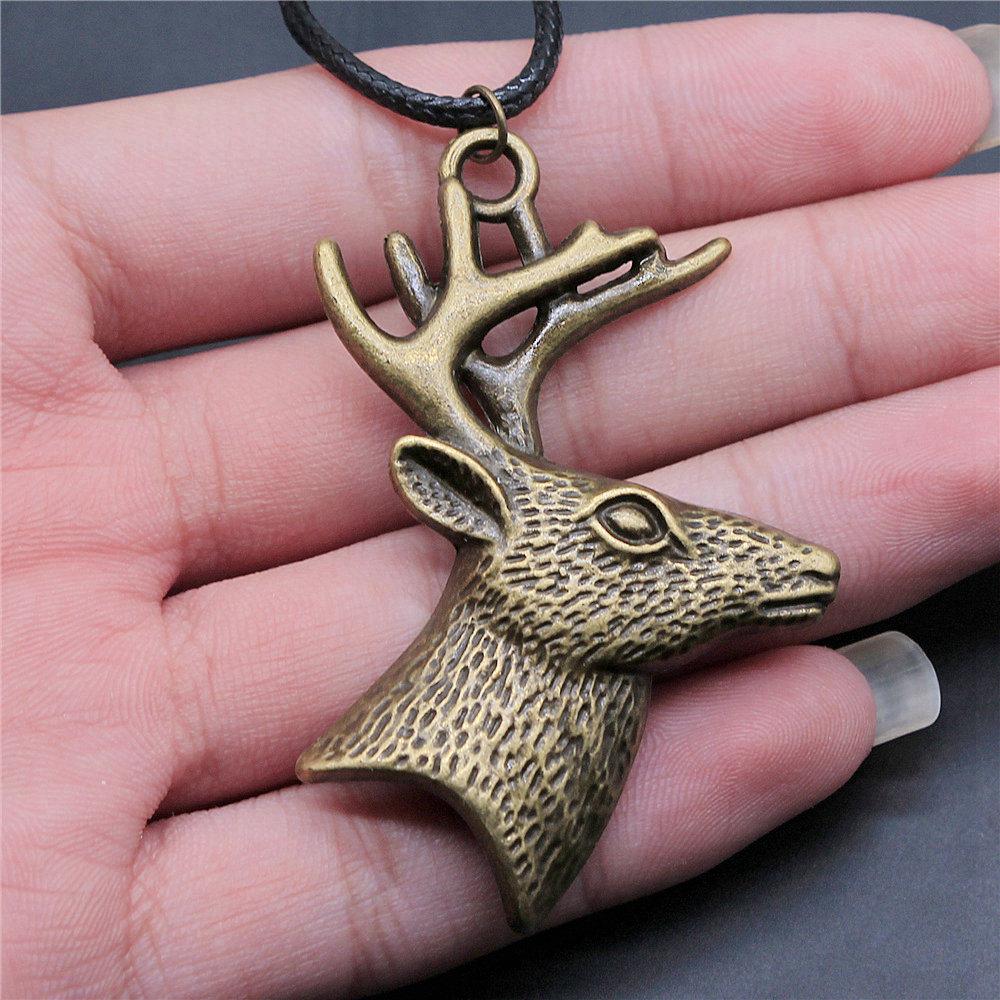 Pendentif Faune du Royaume Animalier Métal Bronze Antique Collier Ras-du-cou pour Femme Cadeau Mode