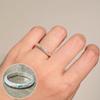 Korean S925 Silver Cross Military Flower Ring: Retro, Adjustable, Fashionable Hip-Hop Index Finger Design for Women.