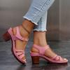 Comfortable Bohemian Style Women's Wedge Sandals  Open Toe, Buckle Strap, Heart Detail, Versatile for Beach & Travel,  Strappy Sandals