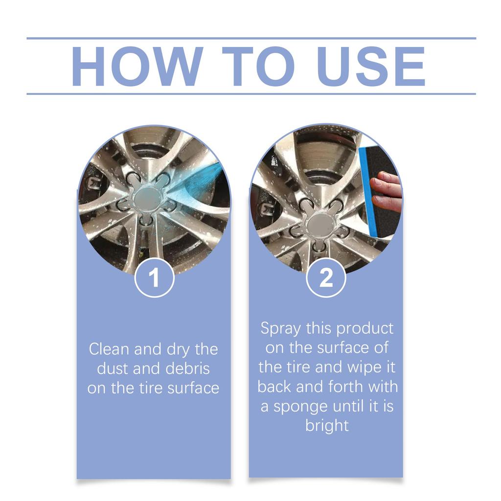 Spray recauchutador de neumáticos, limpiador de manchas, recauchutado, impermeabilizante y protector contra el envejecimiento de los neumáticos (120 ml)