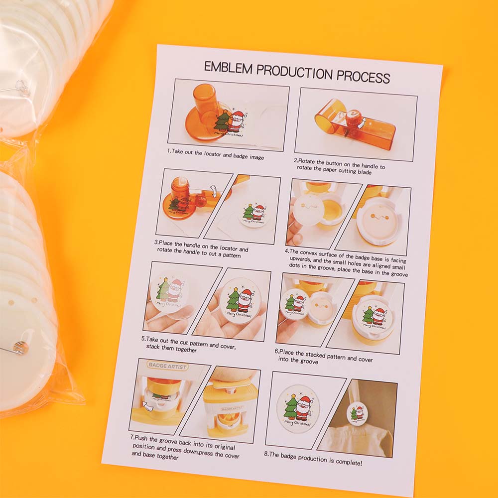 Stanzpresse Knopfmacher Maschine Niedliche Aufkleber DIY Anstecknadelmacher Abzeichenmacher Maschine Kinderspielzeug