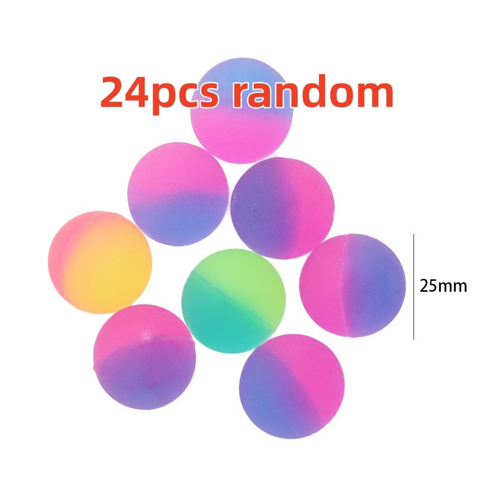 3/6/12/24 Pcs Two-Color Outdoor Bouncy Ball Kids Party Supplies Birthday Gift Pinata Filler Christmas Carnival Party Gift Reward