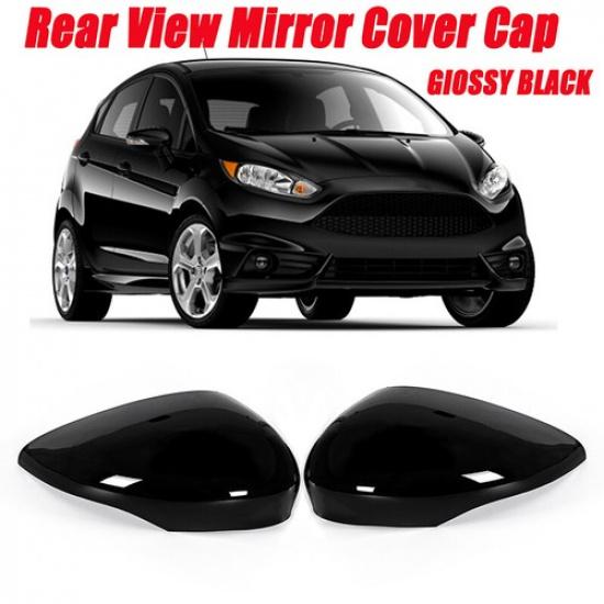 2x Door Side Rearview Mirror Cover Caps Cover Trim For 2011-2017 Ford Fiesta
