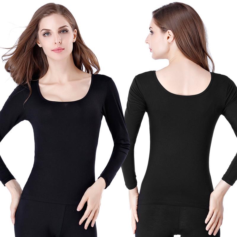 Women's Autumn Cotton Slim Fit Base Layer Set - Top and Pants