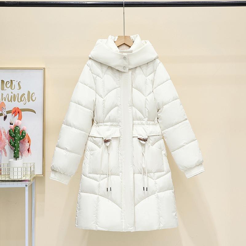 Cotton clothes women's winter long horn buckles medium thickened cotton clothes new cotton clothes jacket