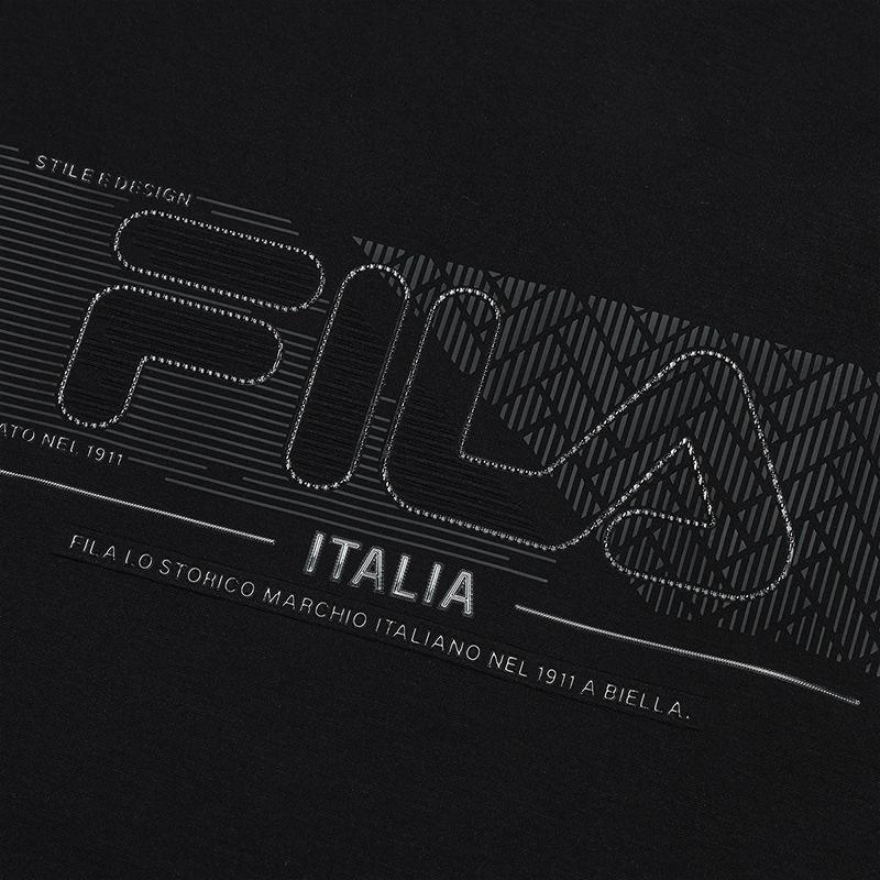 New FILA WHITE T Shirt Men's Jet Black F11M523101F-BK