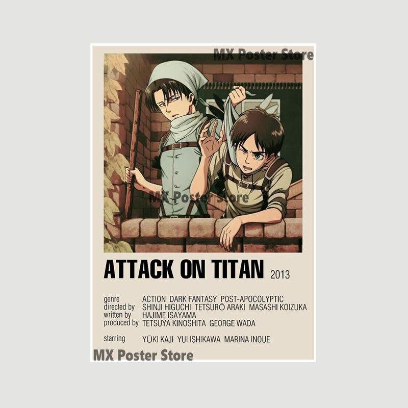 Demon Slayer White Paper Poster Classic Japan Anime Series Art Cartoon Painting Sticker for Home Bar Art Wall Decorative Mural