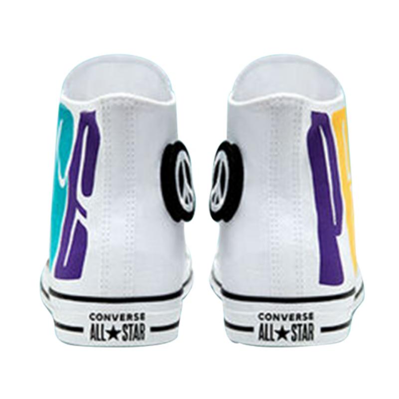 Converse Chuck Taylor All Star Trendy Comfort High Top Canvas Shoes Unisex White, Blue and Yellow