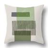Simple Green Geometric Pattern Pillowcase Car Ornaments Office Living Room Home Pillowcase