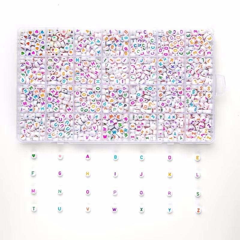 

2mm Colored Seed Beads Kit Small Glass Beads Acrylic Letter Bead Set With Organizer Box For Jewelry Making Necklace Bracelet DIY