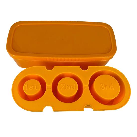 

Форма для льда цилиндрическая для тамблера 30-40 унций, не содержит БФА, медленно тающая форма для льда с крышкой и контейнером, легко извлекаемый ледогенератор для виски, коктейлей оранжевый