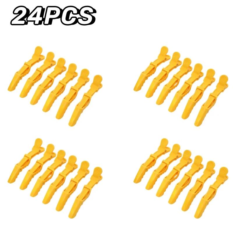 6pcs/Lot Plastic Hair Clip Hairpin Hairdressing Clamps Claw Section Alligator Clips Barber For Styling Salon Accessories