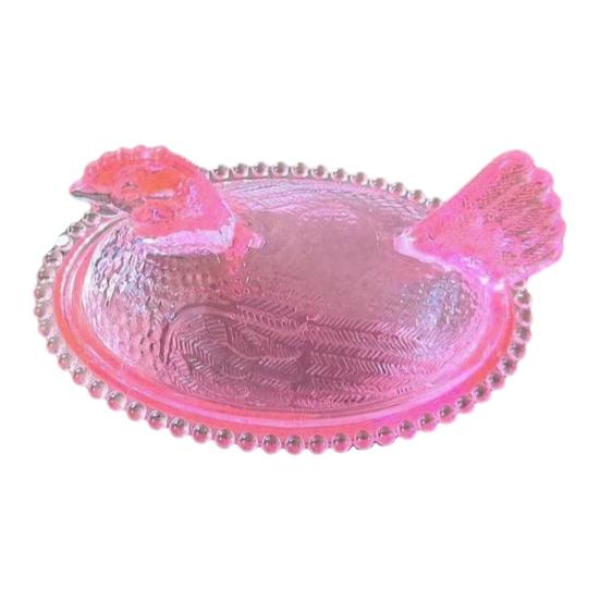 

Курица Фруктовница Прозрачная Пластиковая Декоративная Сервировочная Тарелка для Конфет Орехов и Закусок Креативный Центр Стола для Гостиной Праздничного Стола розовый