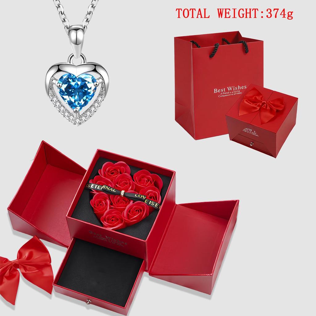 Ocean Eternal Heart Pendant Necklace for Women - Simple, Fashionable, Versatile Clavicle Jewelry