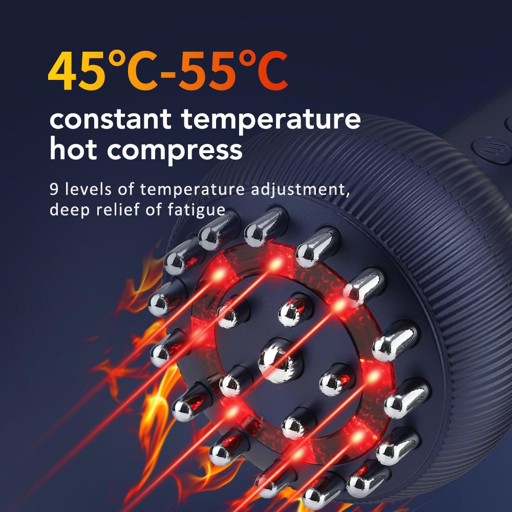 Smart EMS Meridian Vibration Brush - Full Body Electric Cupping & Hot Compress Device