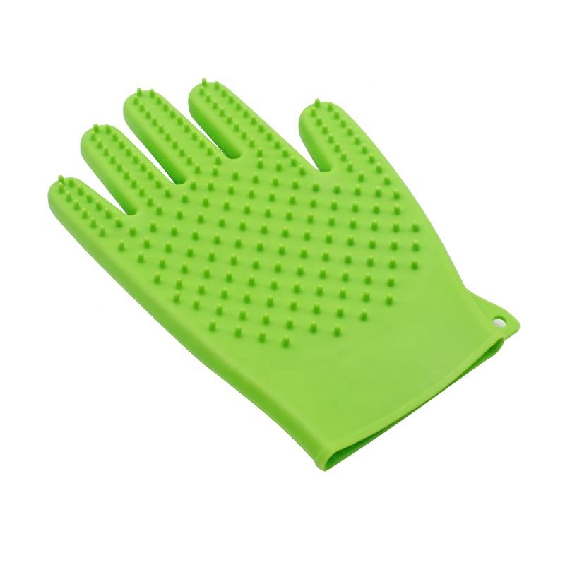 Silicone Dog Combing Glove Eco-Friendly Hair Remover for Dog and Cat Bath Spa Pet Fur Hair Brush