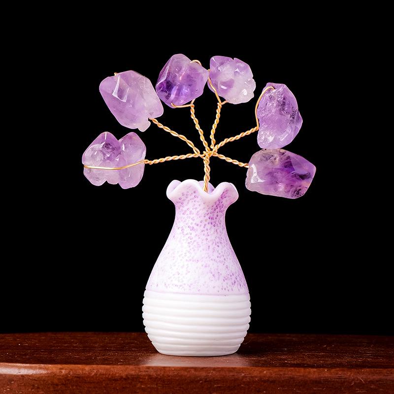 Amethyst Flower Tree Desktop Ornament