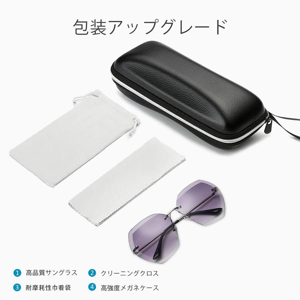 LumiSyne Oversized Rimless Smaller Transparent Gradient Candy Color Metal UV400 8 Perfect for Parties and Travel Women's Sunglasses, Face, Eyeglasses,