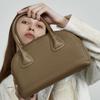 Leather Bowling Bag Women'S Summer Women'S Bag Simple Shoulder Bag Casual Commuter Hand Carry Oblique