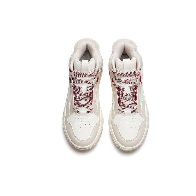 Anta Life Collection Textile, Synthetic Leather, TPU Coverage Thermal Slip Resistant High top Skateboard Shoes Women's 122238090R-3
