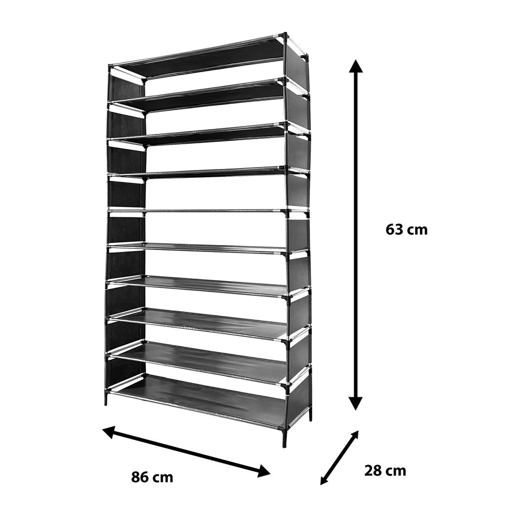 Nyana Home Fabric Shoe Rack Up To 36 Pairs 160x90x27cm, 9 Shelves