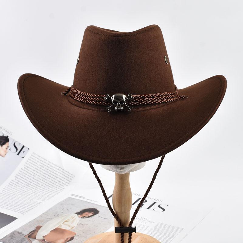 Western Cowboy Hats For Men Women Vintage Big-edge Gentleman Cowgirl Jazz Hat Outdoor Travel Party Cosplay Hat