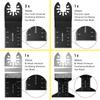 56pcs Multitool Blades High Carbon Steel Mix Oscillating Saw Blades Quick Release Oscillating Blades for Wood Plastic Metal Cut