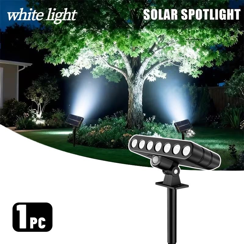 

1/3 Pcs Solar Outdoor Spotlights Lawn Flag Lights Landscape LED Ground Lights Suitable For Gardens Trees And Courtyards Pathway 1200mAh&Li-ion 18650 battery