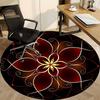 1pc Floral Mandala Office Round Rug, Non-slip, Soft and Durable Office Rug for Interior Decoration, Perfect for Office, Beautiful Decoration yy2603230