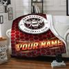 1pc Brentford F.C Blanket with Custom Name, Gift, for Men and Women, Soft Blanket, Good for Sofa Bed Couch Travel, Lightweight Flannel Blanket