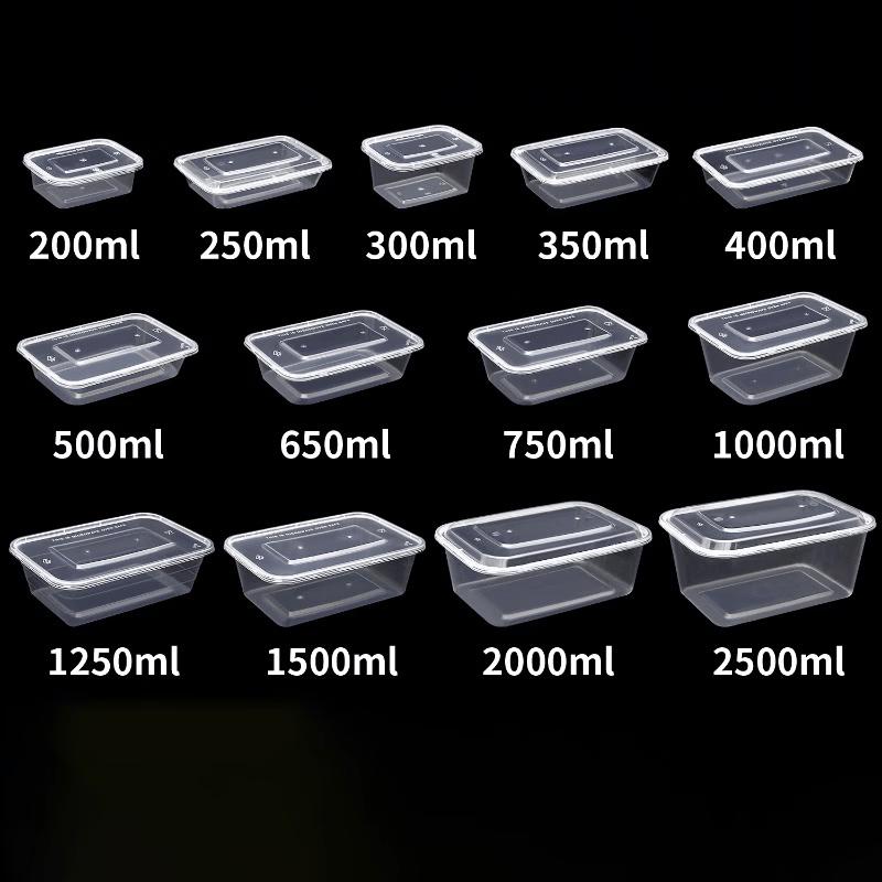 Disposable Rectangular Plastic Takeaway Containers