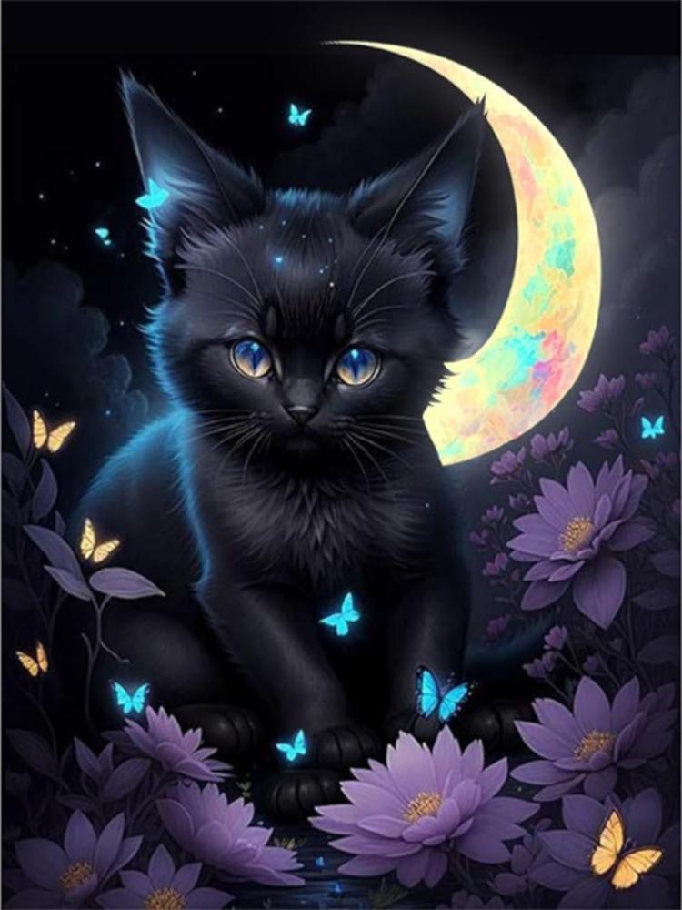 Diamantkreuz-Stickerei Buntes Gemälde Niedliche Farbige Eule Katze und Hund 5D DIY Diamant-Tierstickerei Heimdekoration