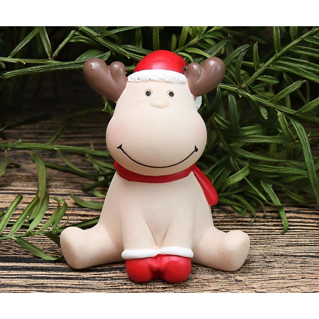Hand-painted Resin Christmas Decoration Santa Claus Elk Animal Party Supplies