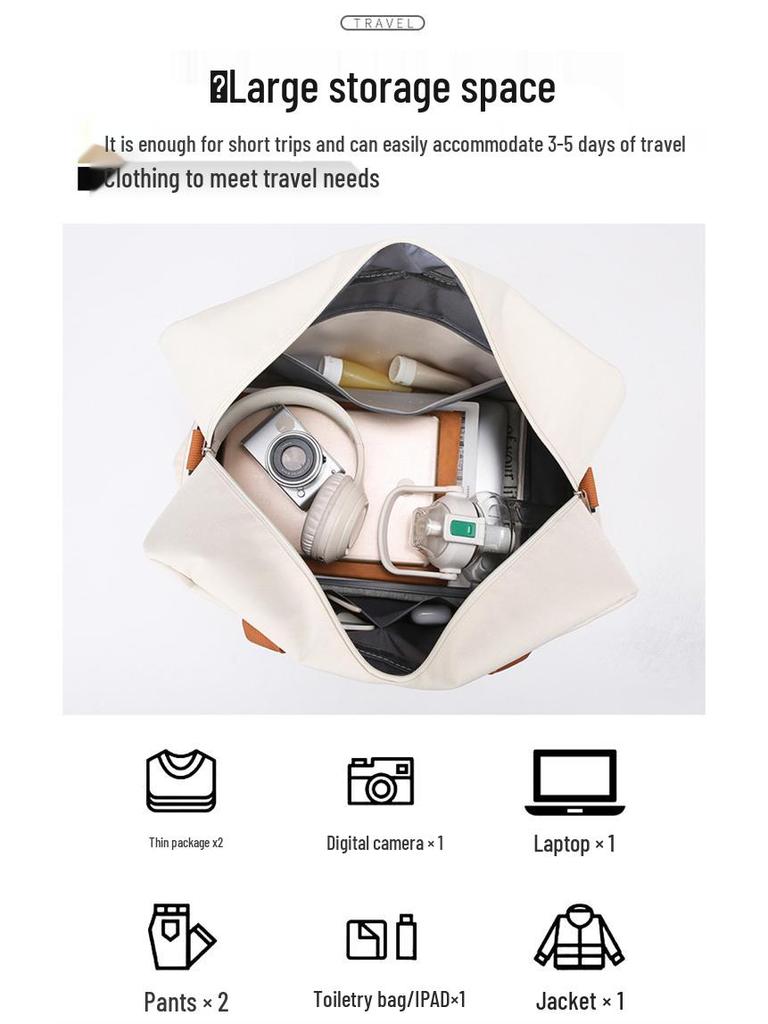 Women's Large Capacity Travel & Shopping Bag - High-End Portable Luggage for Clothes Storage