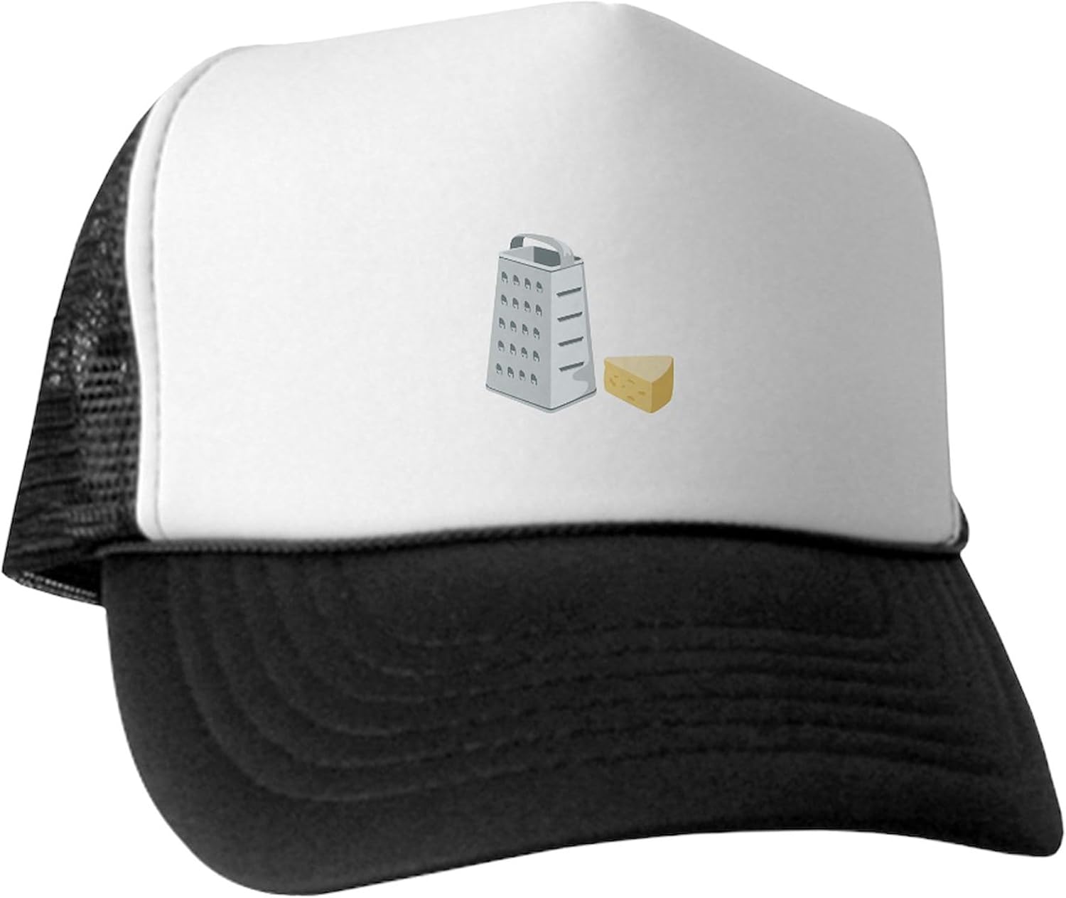 

Cheese Grater and Chunk Graphic Polyester Trucker Hat Adjustable Unisex Outdoor Snapback Cap One Size