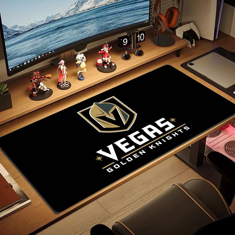Vegas Golden Knights Logo Color Mouse Pad Large Gaming Table Cushion Non-slip Laptop Tablet Big Mousepad XXL Mat Mini PC Playmat With Lock edge