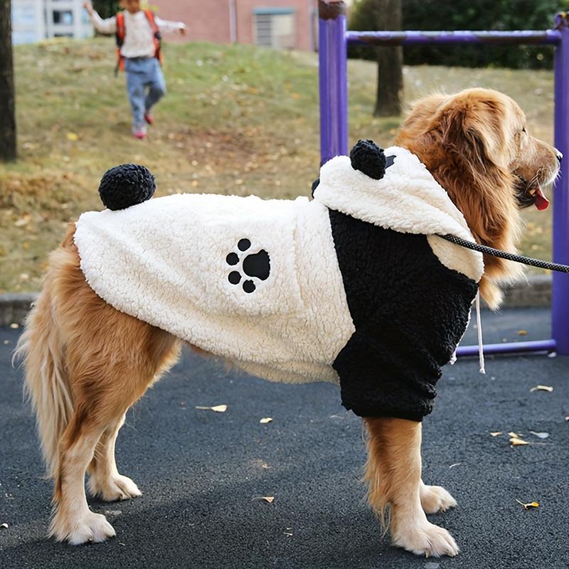 Verdickte, warme Haustierkleidung für mittelgroße und große Hunde, Winterkostüme für Hunde, Welpenbekleidung mit Panda- und Tigermotiven