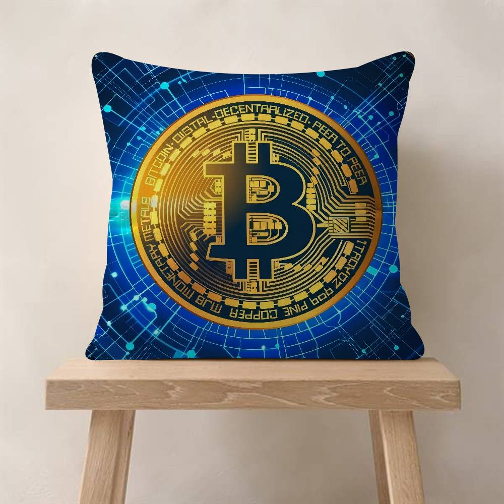 Биткоин Крипто Криптовалюта Btc Персонализированная Подушка Чехол от Пыли Спальня Дети Вечеринка Украшение Наволочка День Рождения Дети