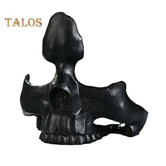 

Подставка для очков в виде черепа, статуэтка из смолы, органайзер для ювелирных изделий, подставка для очков в готическом стиле для домашнего офиса, стола, комода чёрный